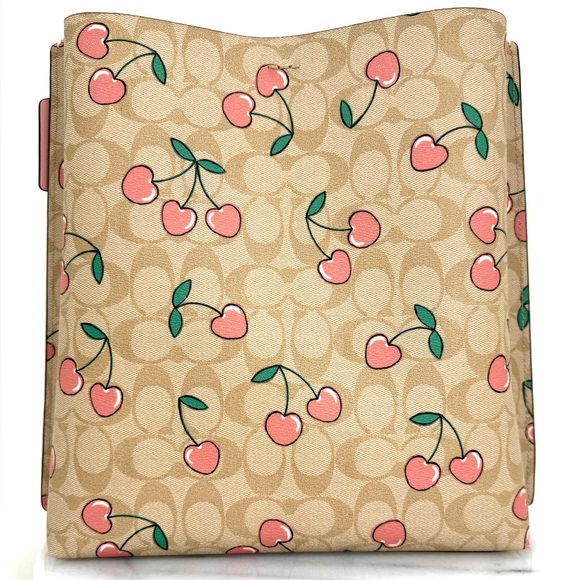 Coach Cherry Signature Bucket - Picture 3 of 14